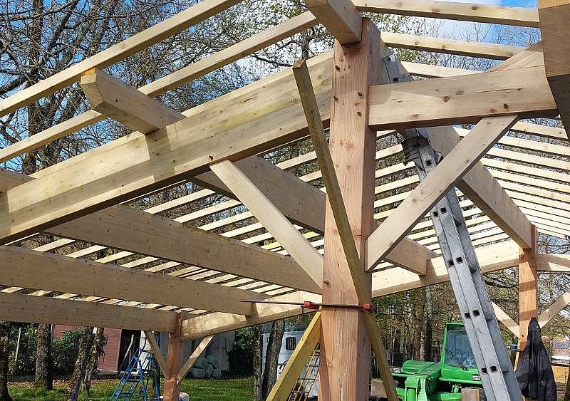 Detailansicht beim Carportbau
